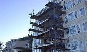 A frame scaffolding for daily maintenance